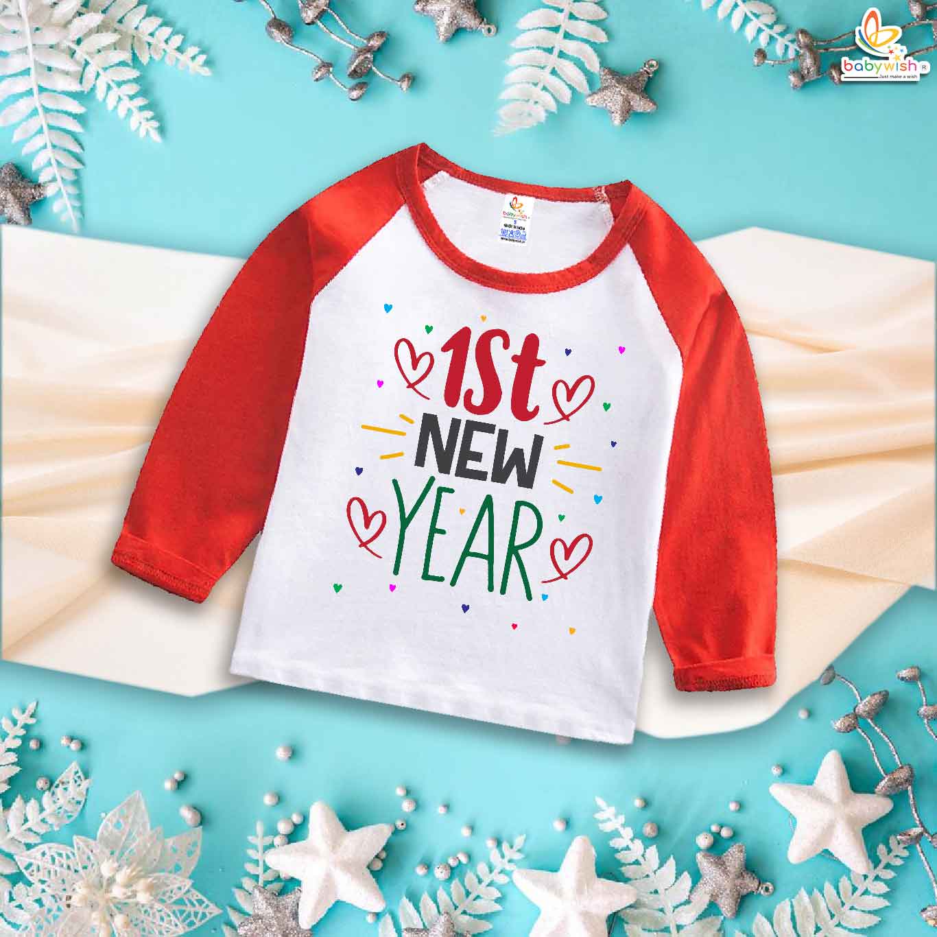 Babywish New Year Full Sleeve T-shirt My First New Year T-shirt 1st New Year Print