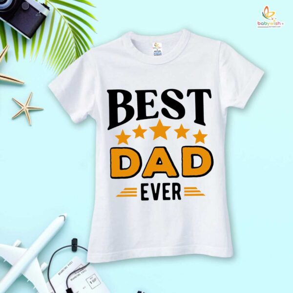 Fathers Day Special Combo White T-Shirts Sets for Father and KId Combo Pack of 2 |  I Have The Best Dad Ever | - Image 2