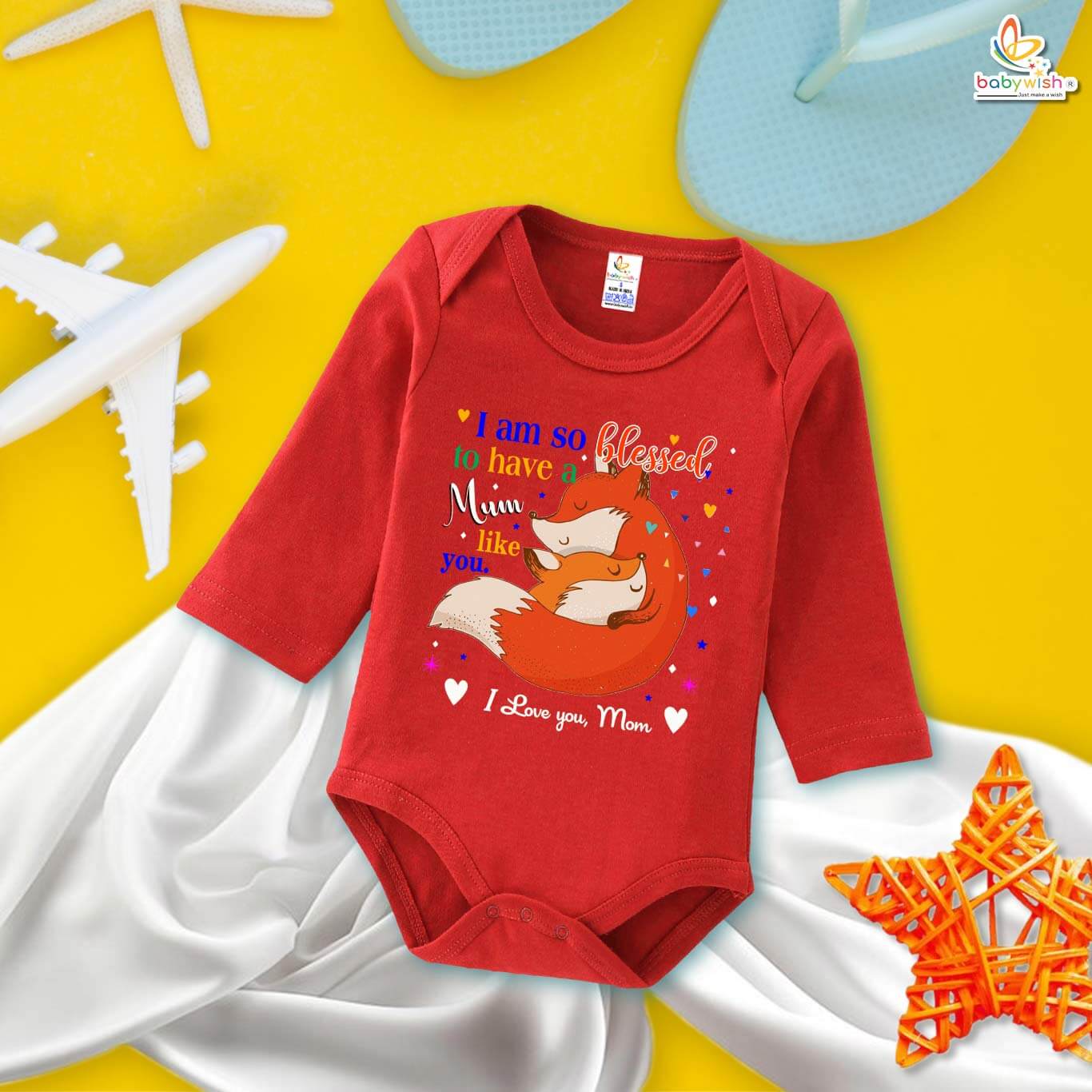 My First Mother’s Day Baby Romper – Full Sleeve “I Love My Mummy” Bodysuit for Newborn Infant Girl or Boy – Cute Mother’s Day Gift Outfit – Babywish