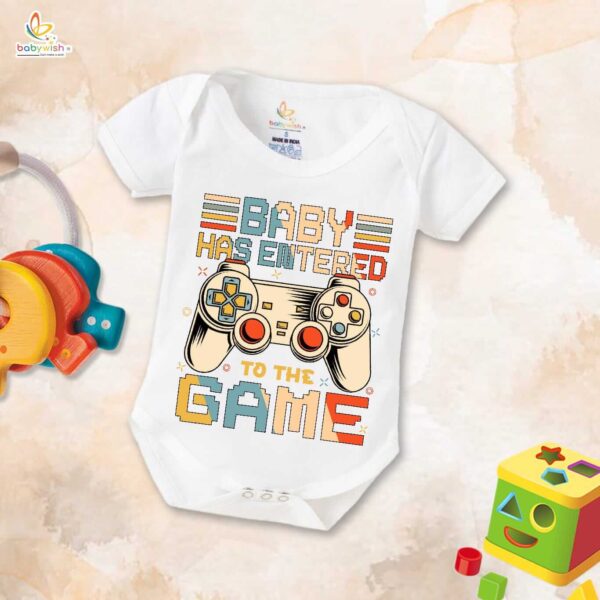 Fathers Day Special Combo White T-Shirts and Romper Sets for Father and baby Combo Pack of 2 |  Leveled Up to Big Daddy | - Image 3