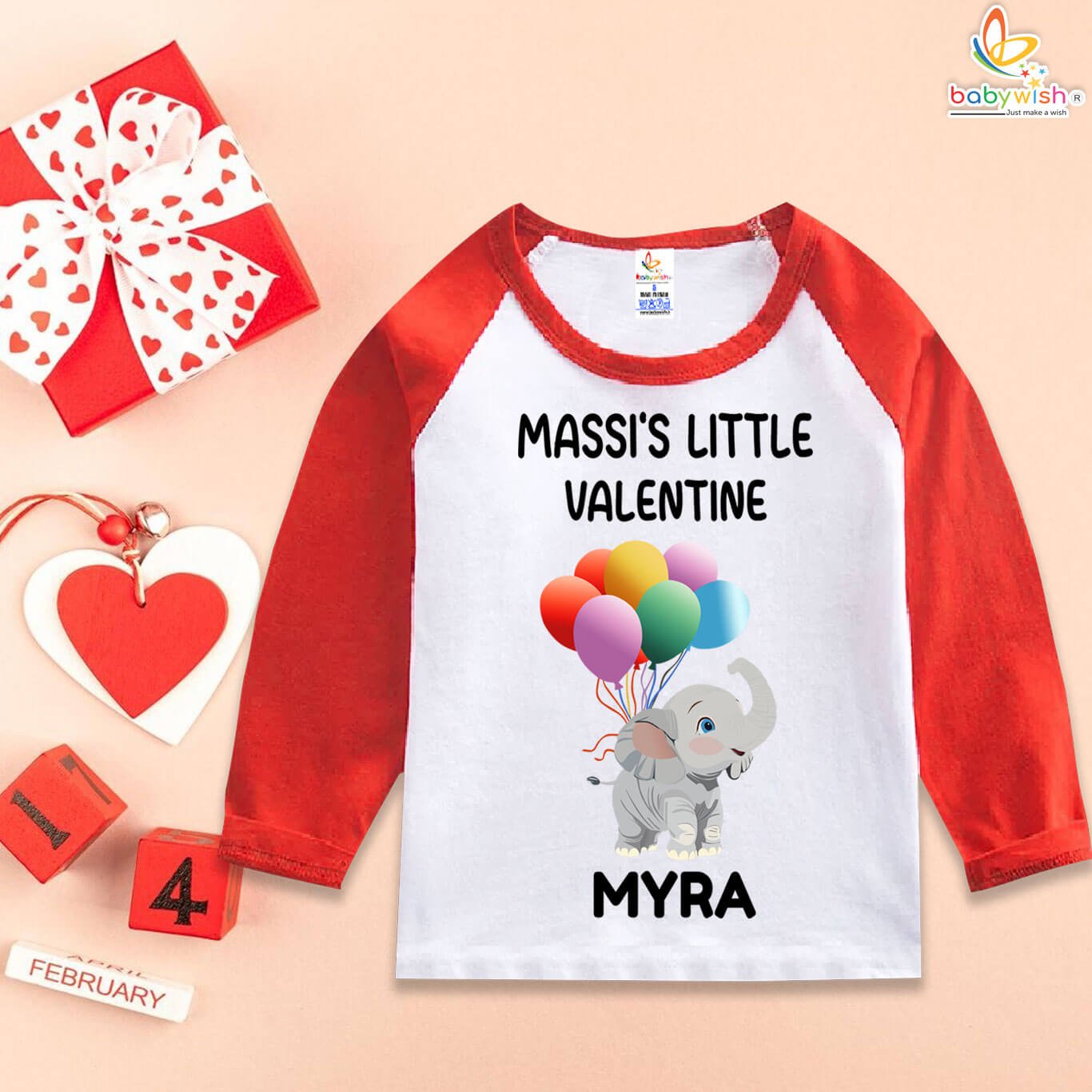 Personalized Massi’s Little Valentine Baby T-Shirt – Babywish
