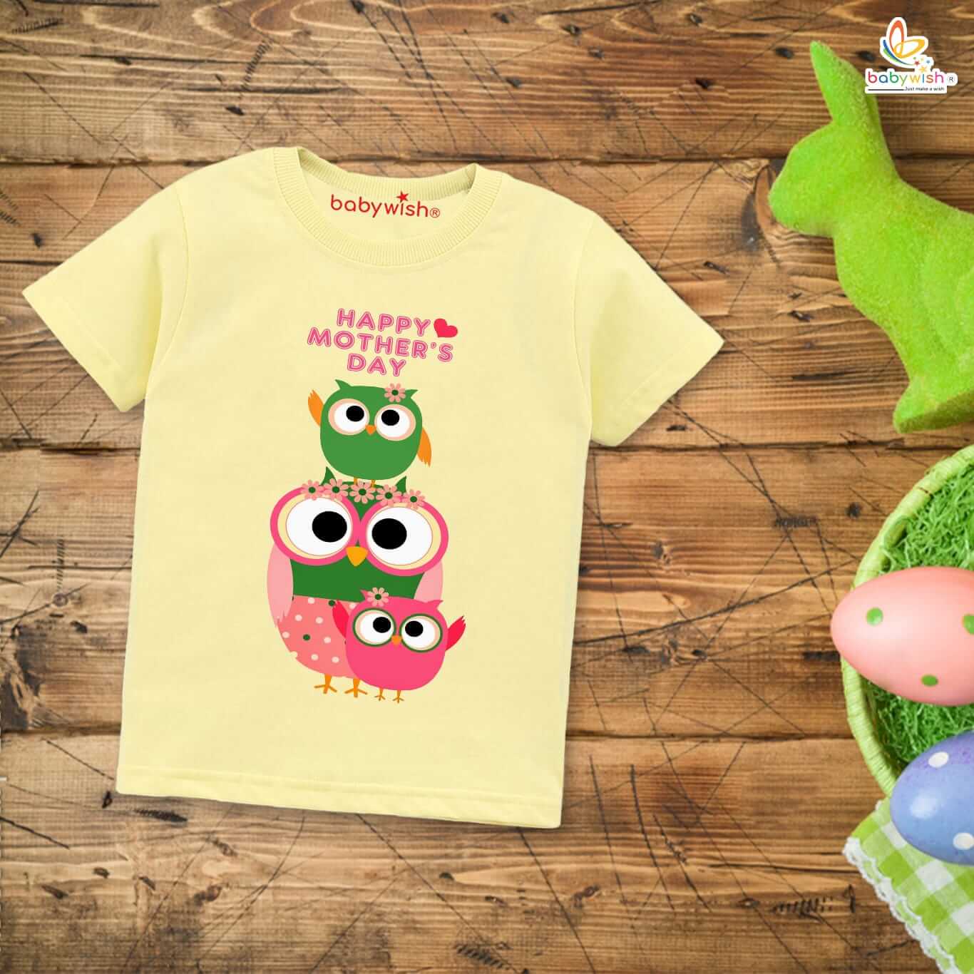 Mother's Day Special T-Shirt for Boy’s and Girl’s Half Sleeve Topwear for Unisex Kids