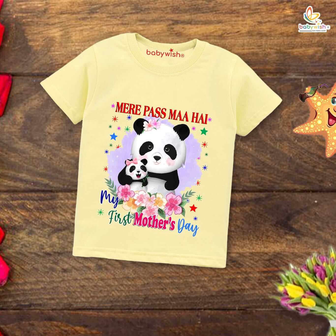 Mother's Day Special T-Shirt for Boy’s and Girl’s Half Sleeve Topwear for Unisex Kids