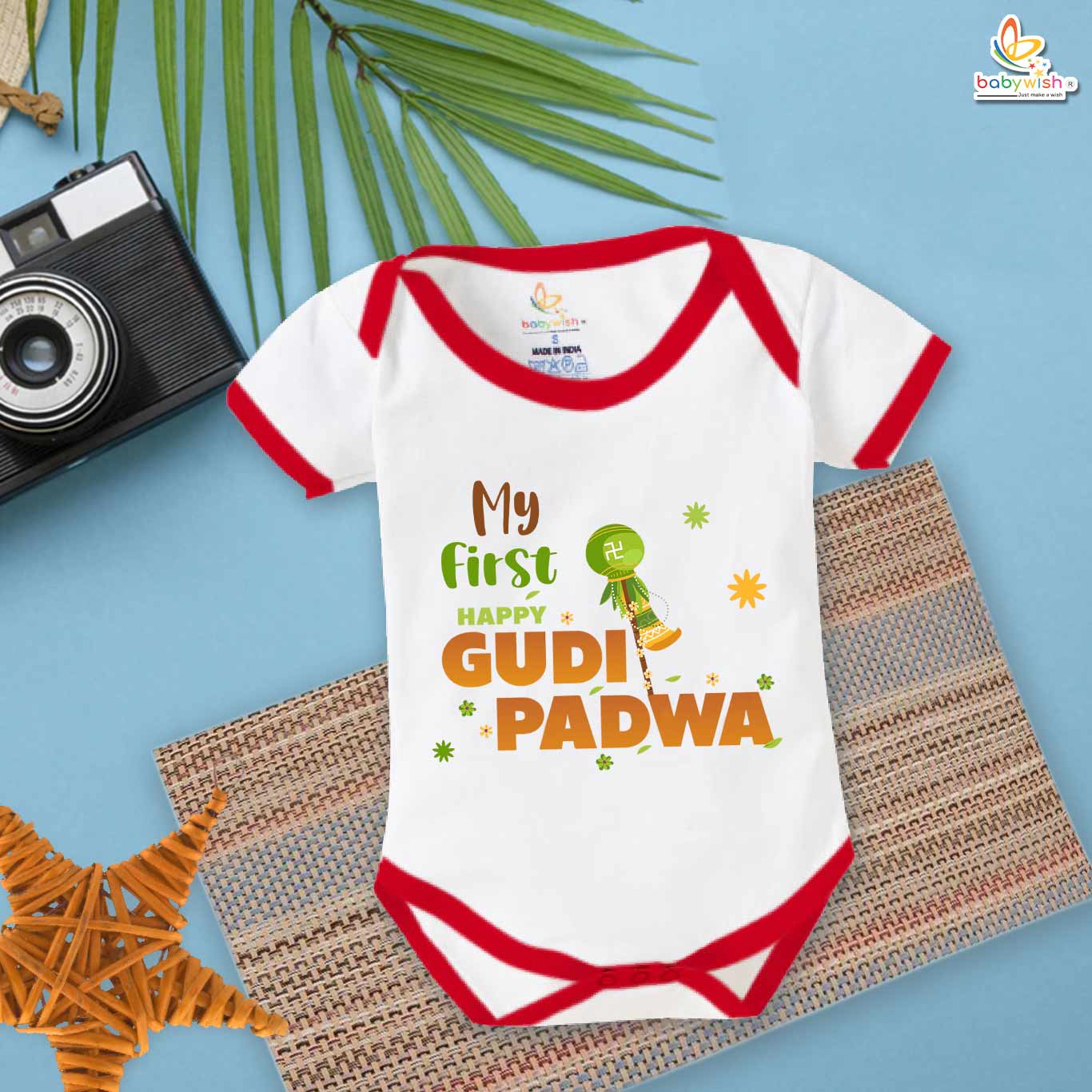 Babywish Gudi Padwa Romper Clothes My First Gudi Padwa Bodysuits My First Happy Gudi Padwa
