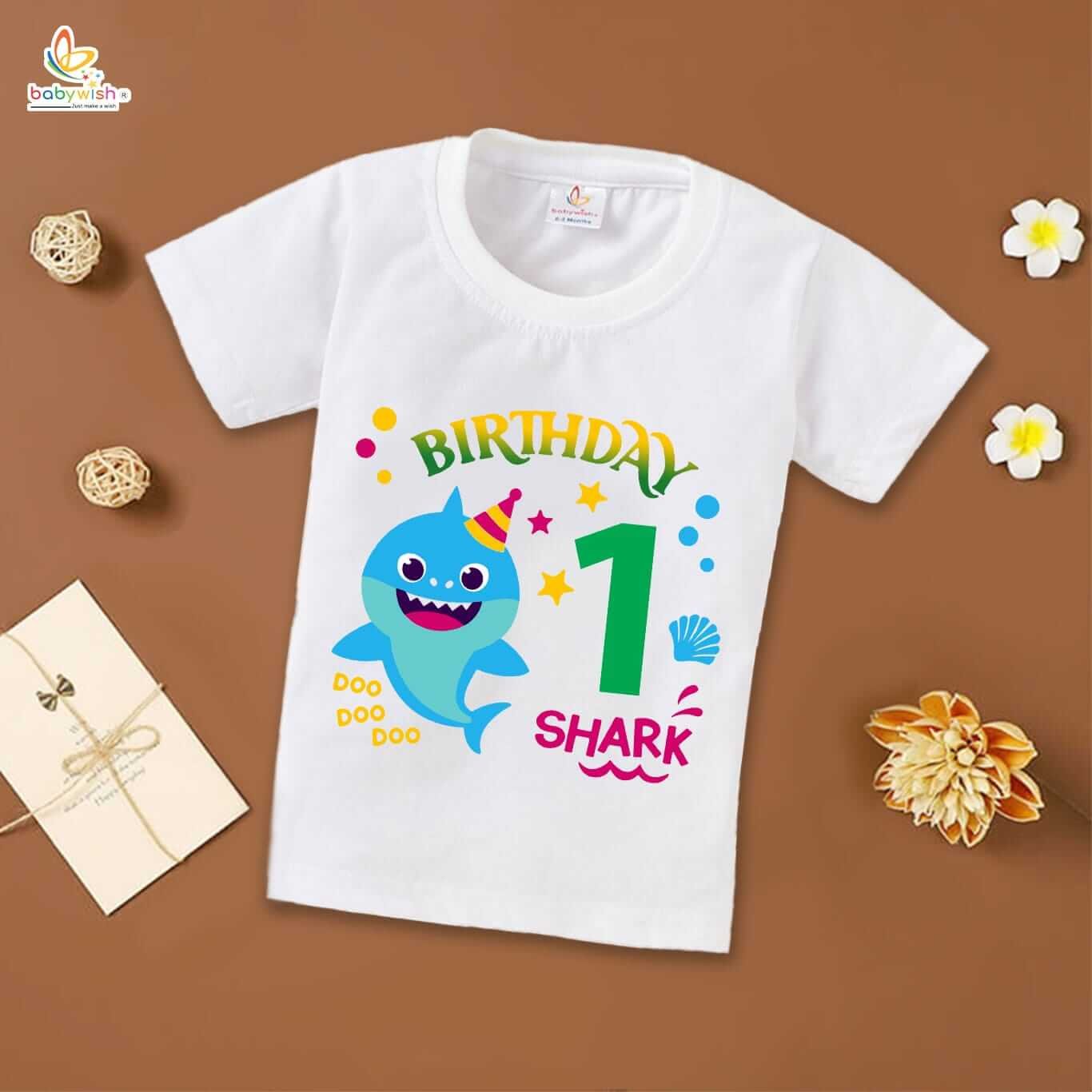 One Year Birthday Unisex T-Shirt Half Sleeve Round Neck Topwear tee for kids