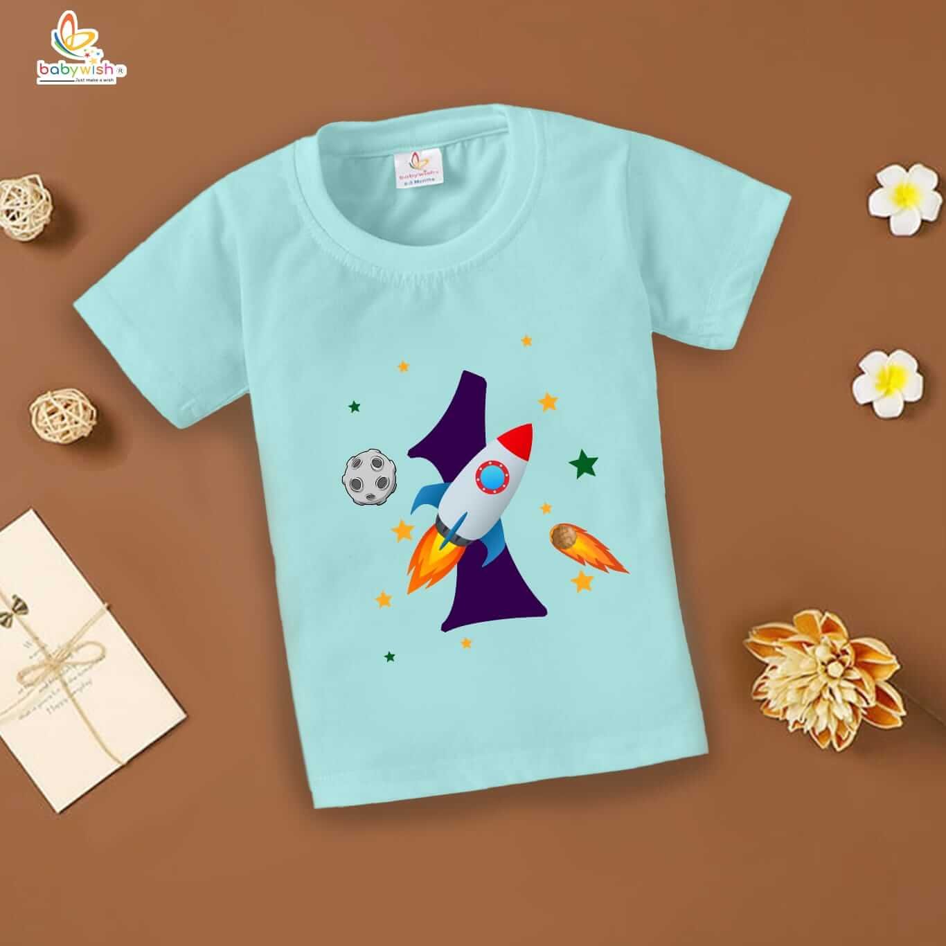 Mother’s Day Special Birthday T-Shirt for Kids | One Year Unisex Half Sleeve Cotton Tee for Boys & Girls | Cute Printed Topwear Gift Outfit for Babies Toddlers Children