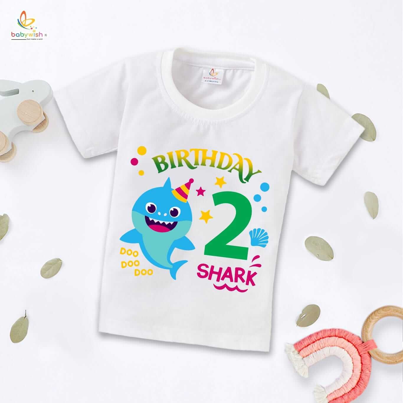 Two Year Birthday Unisex T-Shirt Half Sleeve Round Neck Topwear tee for kids