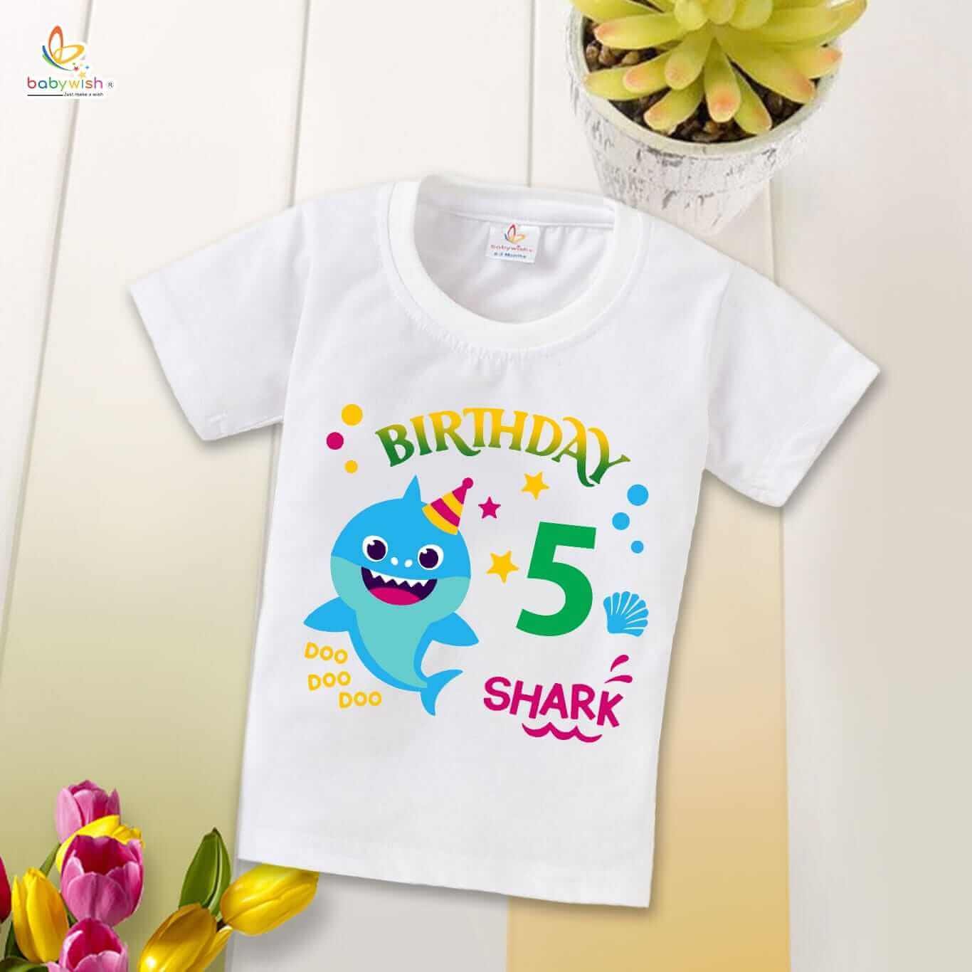 Five Year Birthday Unisex T-Shirt Half Sleeve Round Neck Topwear tee for kids