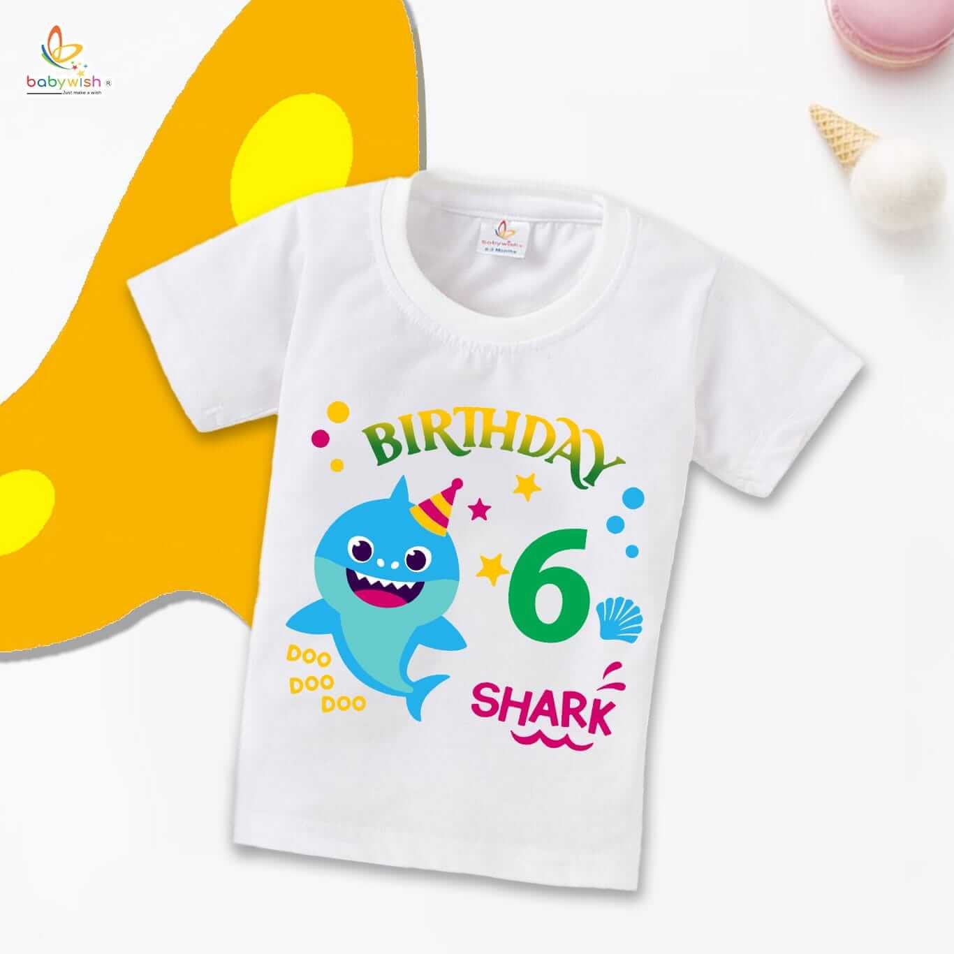 Six Year Birthday Unisex T-Shirt Half Sleeve Round Neck Topwear tee for kids