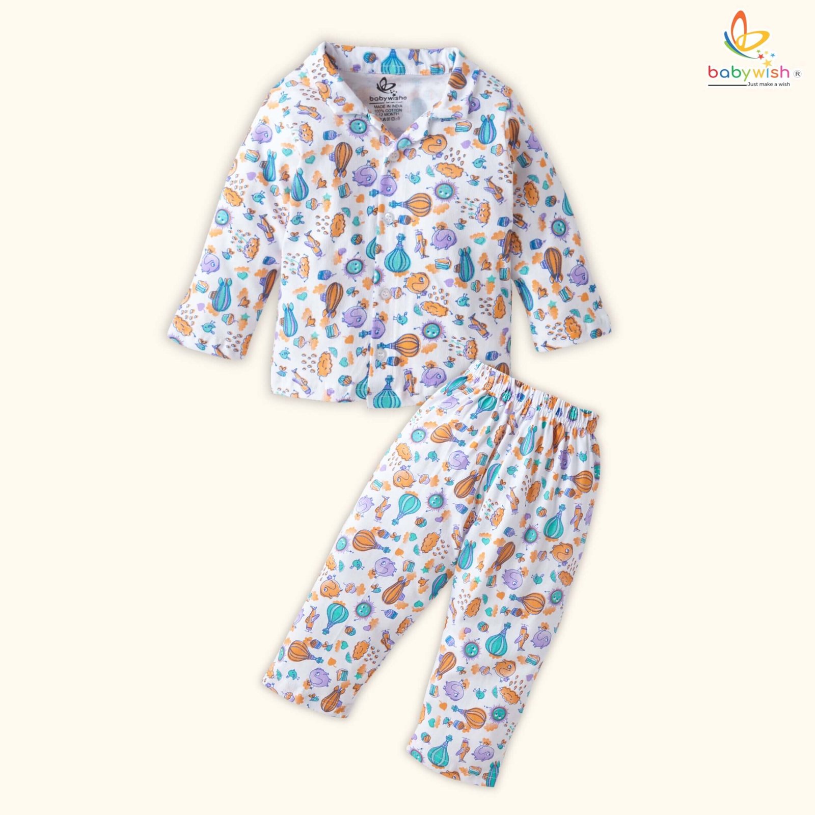 Kids Sleepsuit for Unisex Topwear and Pajamas Set | Babywish