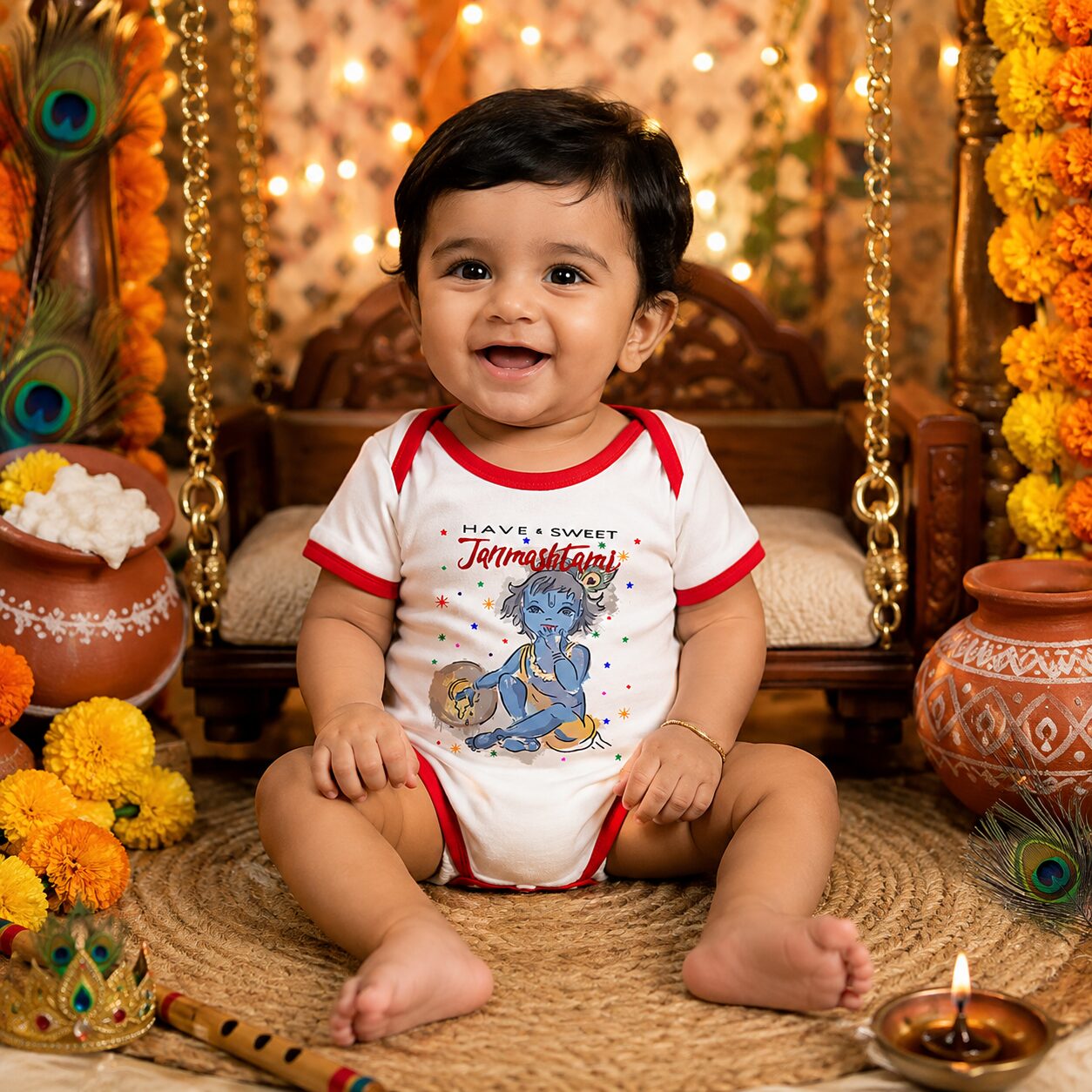Baby Krishna Janmashtami Romper