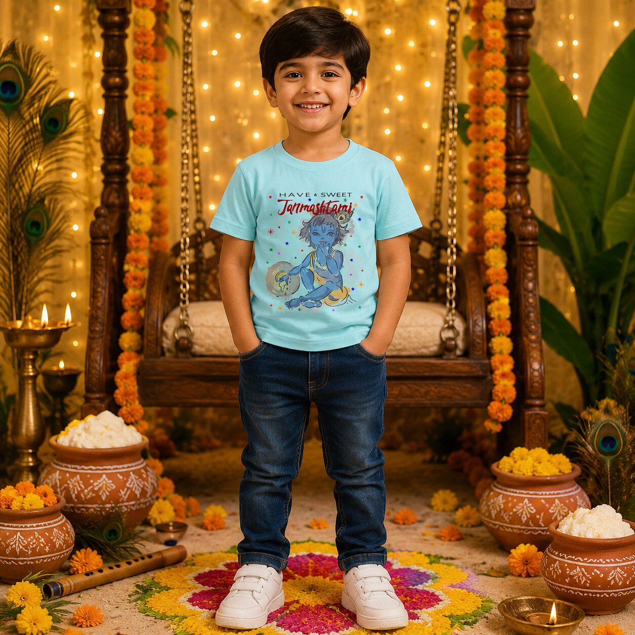 Krishna Janmashtami Kids T-Shirt