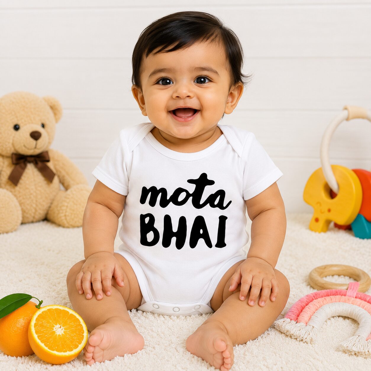 Stylish Rakshabandhan Romper for Kids, Brother Sister Matching Outfit, Cute Rakhi Gift Onesie, Soft Cotton Half Sleeve Dress for Boys and Girls Babywish