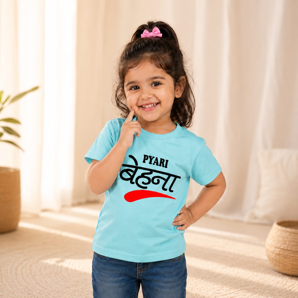 Cute Pyari Bahena Kids T Shirt
