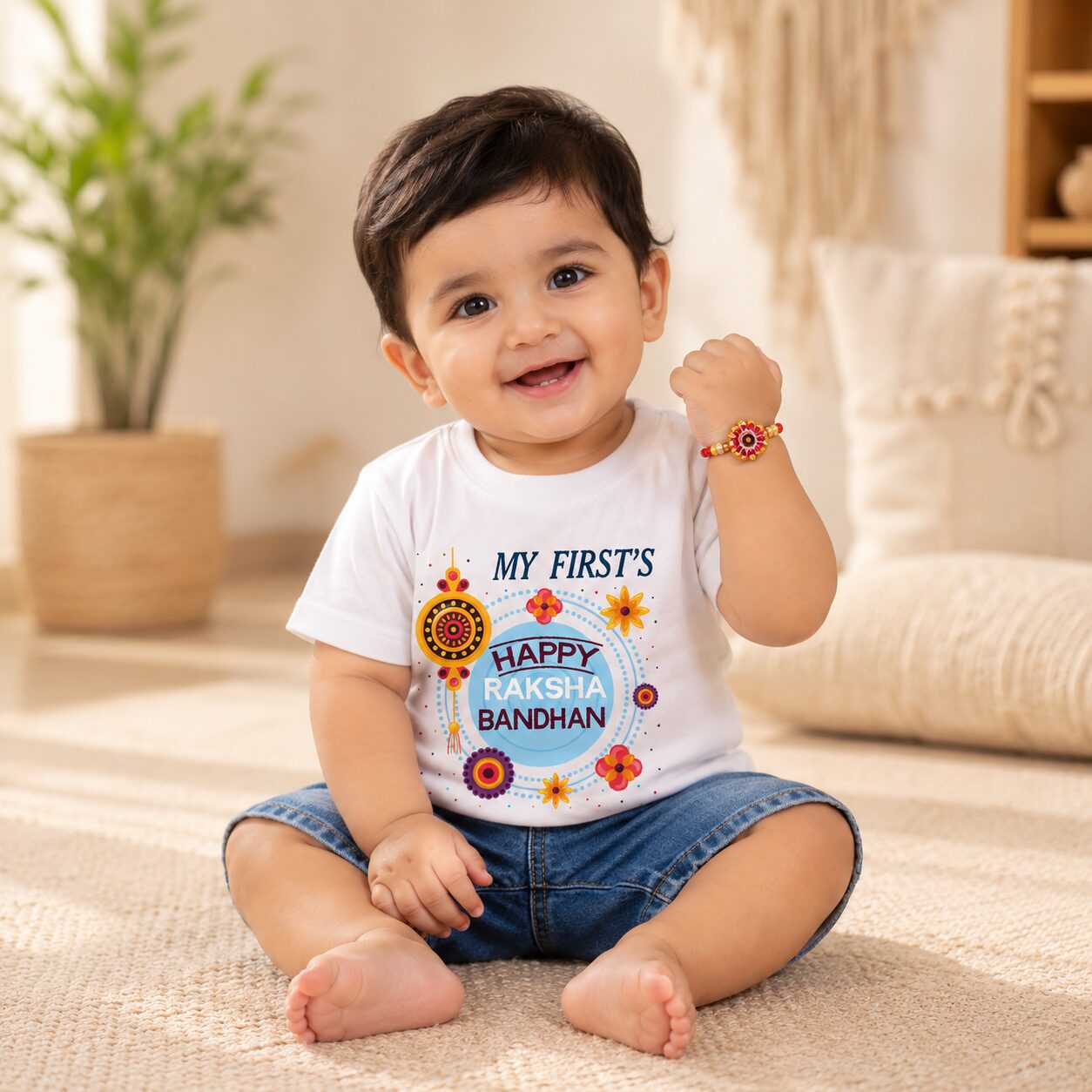 My First Raksha Bandhan Kids T Shirt Baby First Rakhi Outfit Babywish