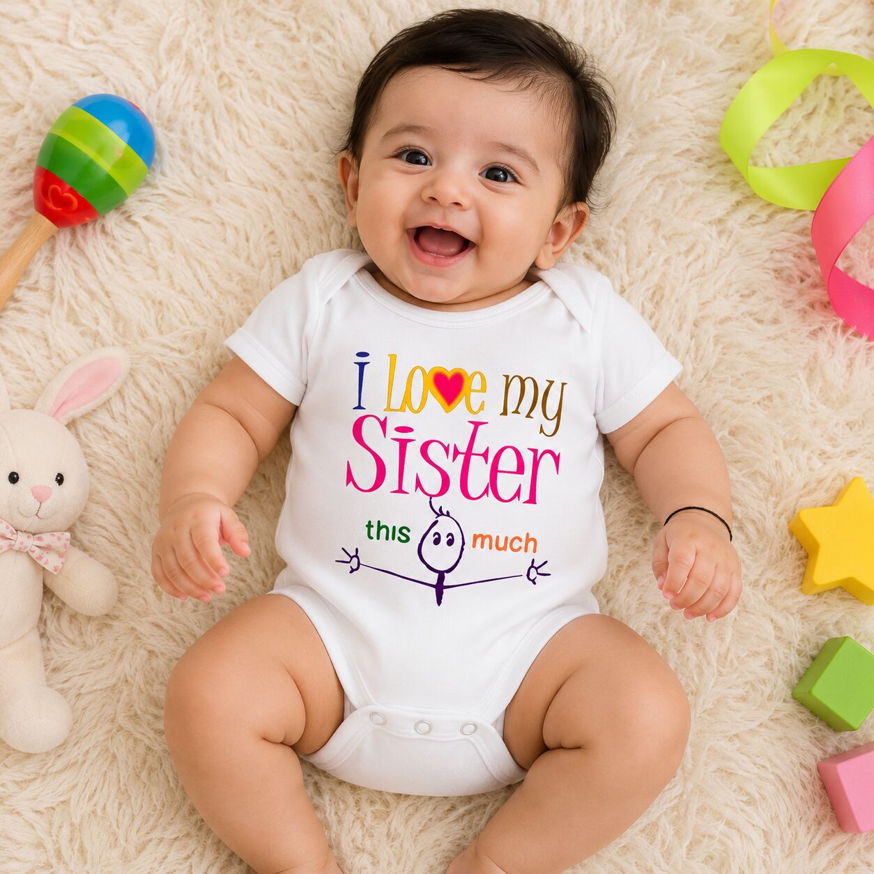 Rakshabandhan Romper for Baby Boys & Girls | Brother Sister Matching Outfit | Cute Rakhi Onesie Dress | Newborn & Infant Rakhi Gift Clothing | Festival Wear for Raksha Bandhan – Babywish