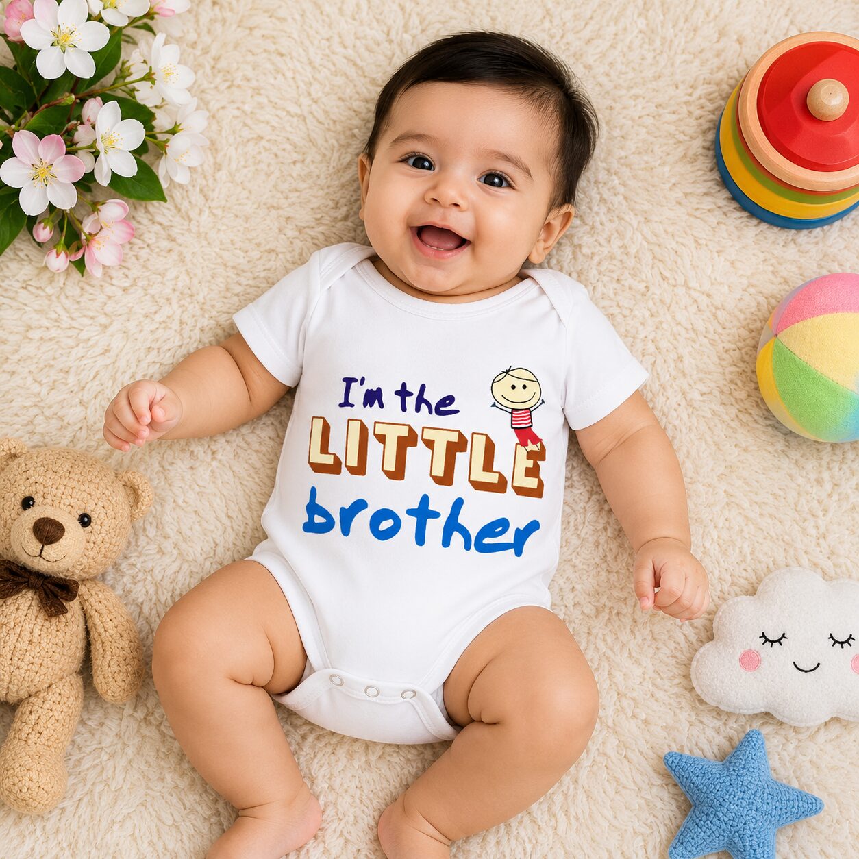 Rakshabandhan Romper for Baby Boys & Girls | Brother Sister Matching Outfit | Cute Rakhi Onesie Dress | Newborn & Infant Rakhi Gift Clothing | Festival Wear for Raksha Bandhan – Babywish