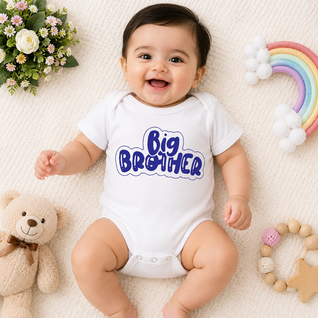 Rakshabandhan Romper for Baby Boys & Girls | Brother Sister Matching Outfit | Cute Rakhi Onesie Dress | Newborn & Infant Rakhi Gift Clothing | Festival Wear for Raksha Bandhan – Babywish