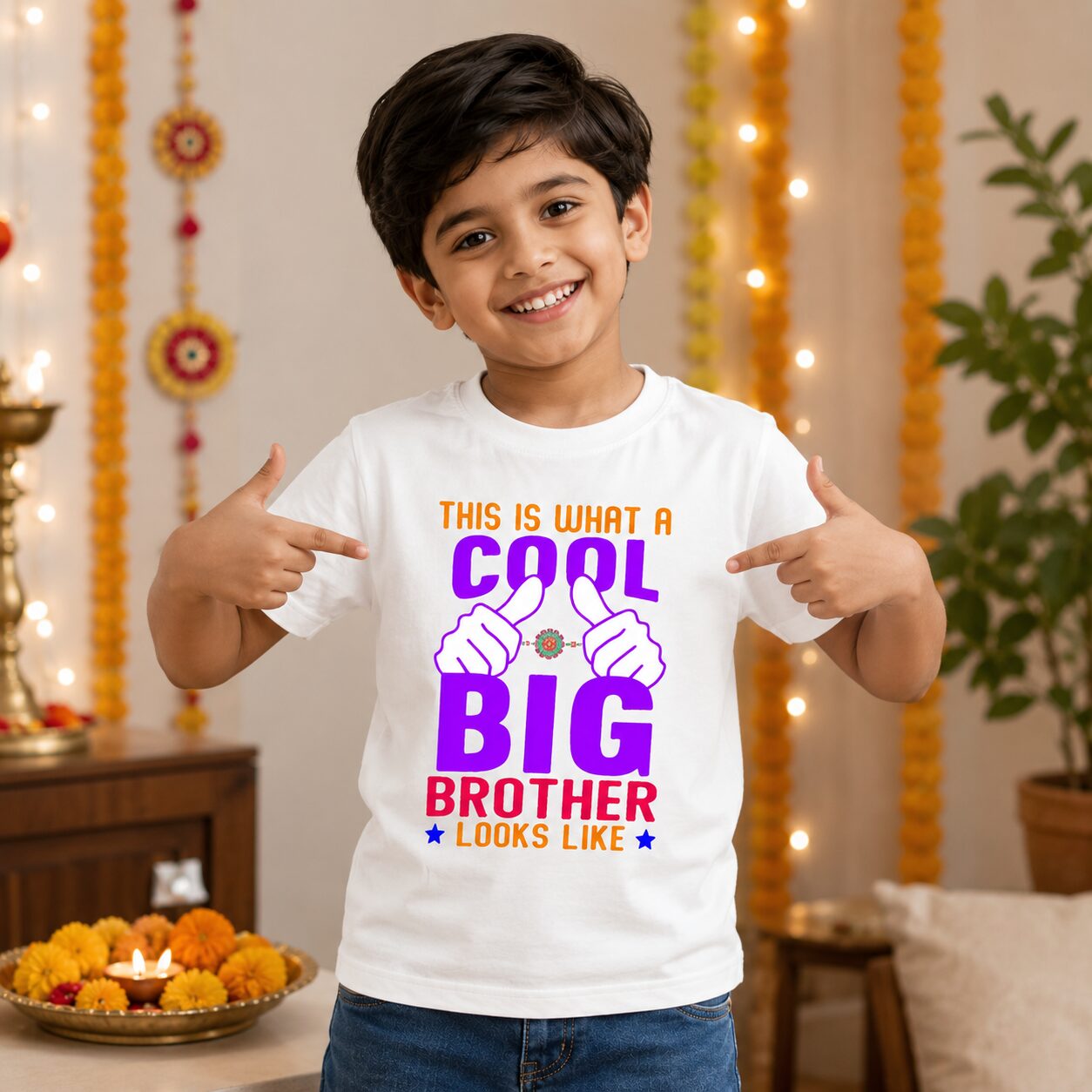 cool big Brother Kids T Shirt Cool Brother Cotton Raksha Bandhan Outfit