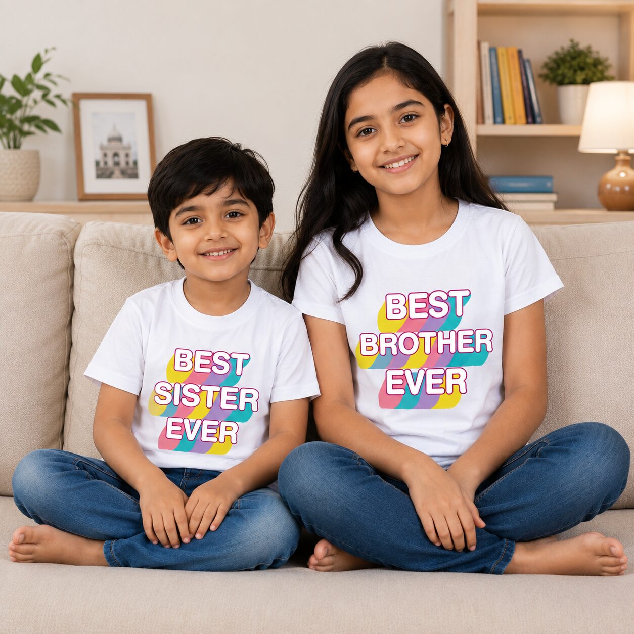 Best Brother Best Sister Kids T Shirt – Matching Sibling Tee Set