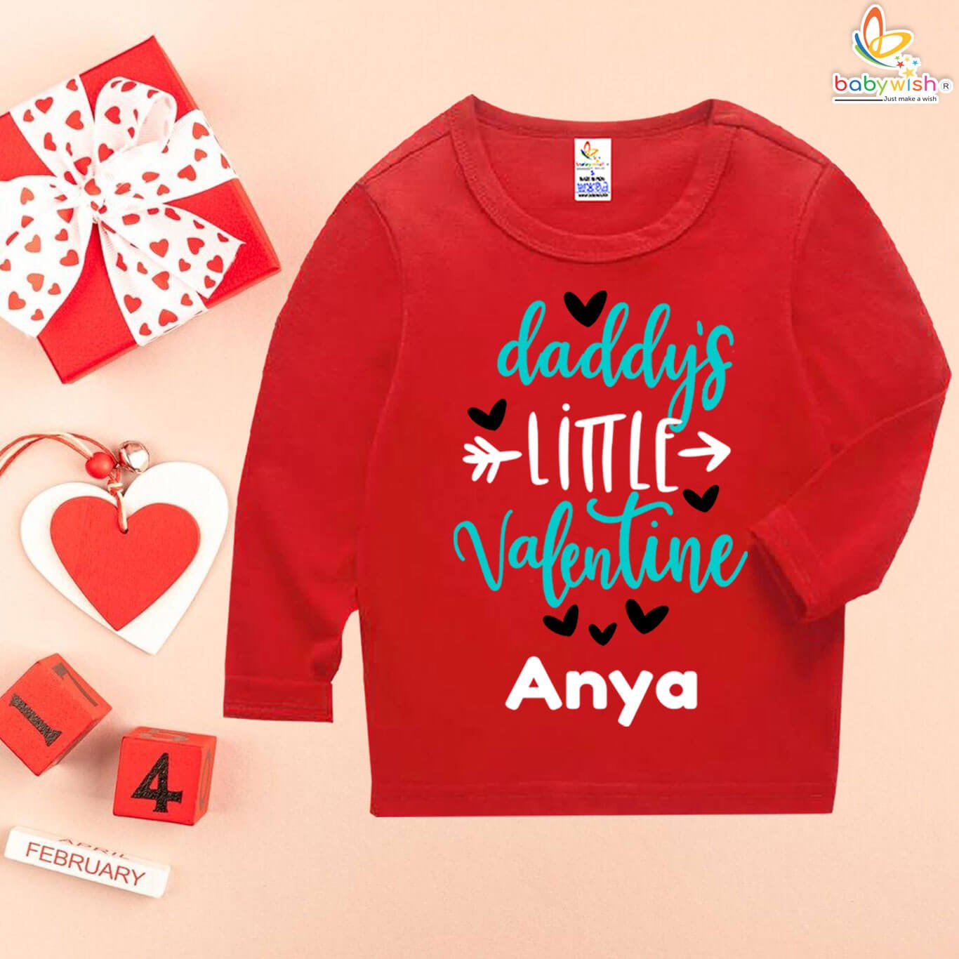 custom valentine baby tshirt