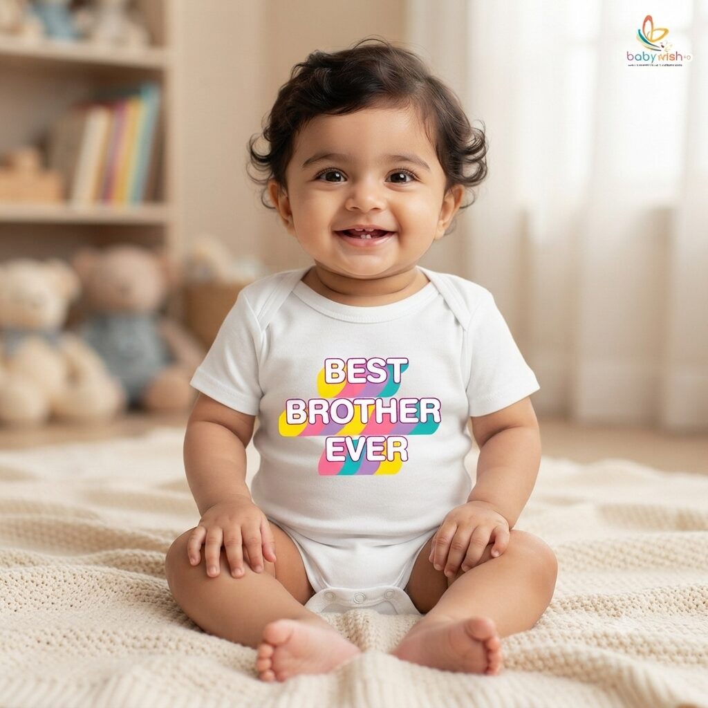Rakshabandhan Romper for Baby Boys & Girls | Brother Sister Matching Outfit | Cute Rakhi Festival Onesie | Newborn & Infant Rakhi Gift Clothing | Festival Wear for Raksha Bandhan – Babywish