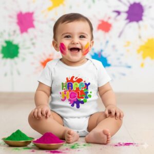 soft cotton baby holi romper