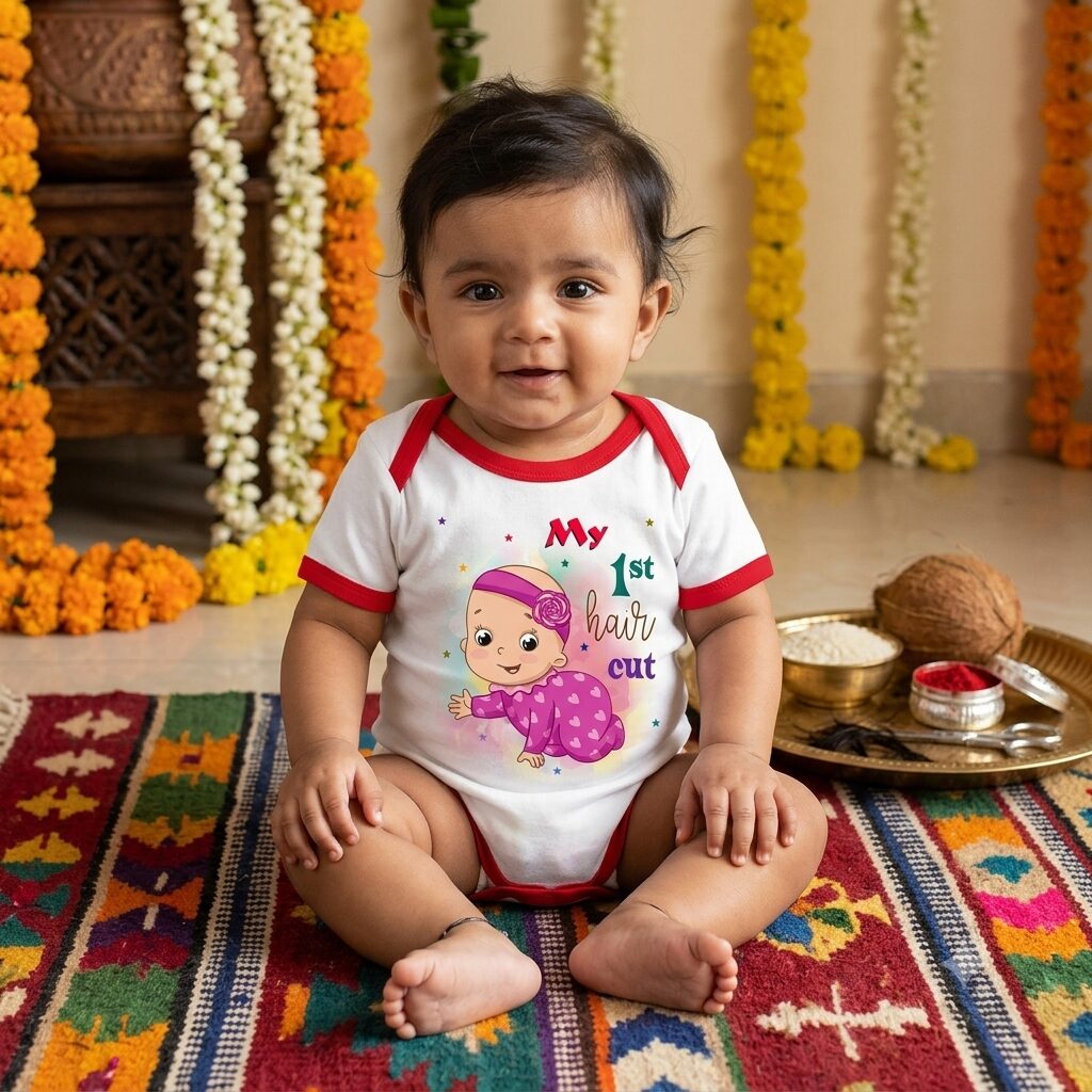 baby mundan romper
