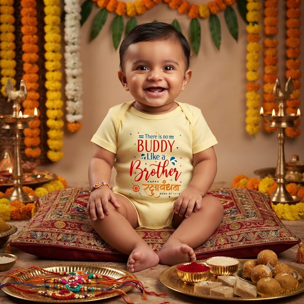 Brother Raksha Bandhan Baby Romper
