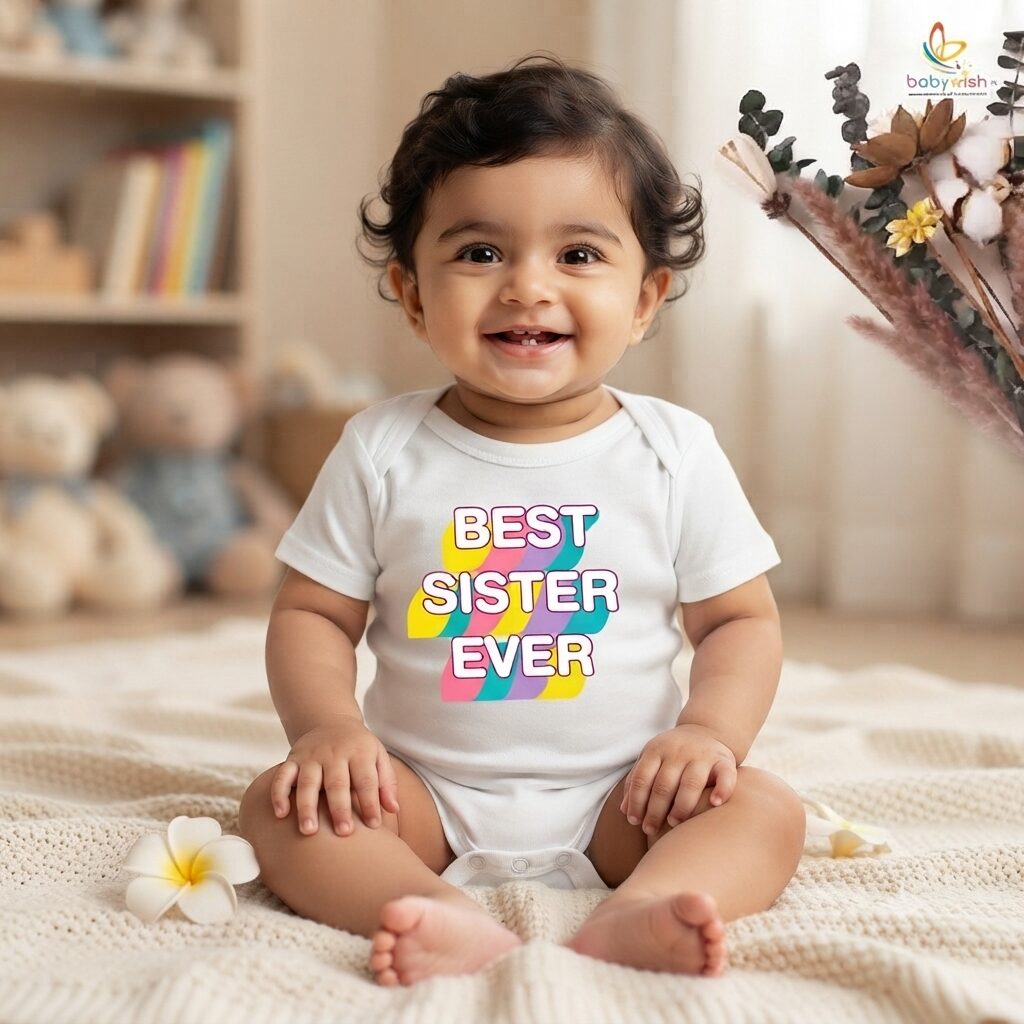 Rakshabandhan Romper for Baby Boys & Girls | Brother Sister Matching Outfit | Cute Rakhi Festival Onesie | Newborn Rakhi Gift Clothing | Infant Dress for Raksha Bandhan – Babywish