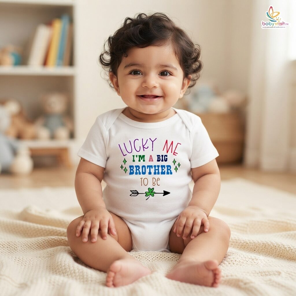 Rakhi Special Big Brother to Be Baby Romper | Lucky Me I'm a Big Brother Baby Onesie | Soft Cotton Newborn Outfit | Babywish