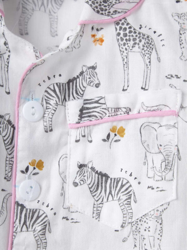 Kids Sleepsuit for Baby Boy’s and Girl’s Topwear and Pajamas Set Long Sleeve Sleepwear Baby Clothing Sets - Color Zoo Theme - Image 4