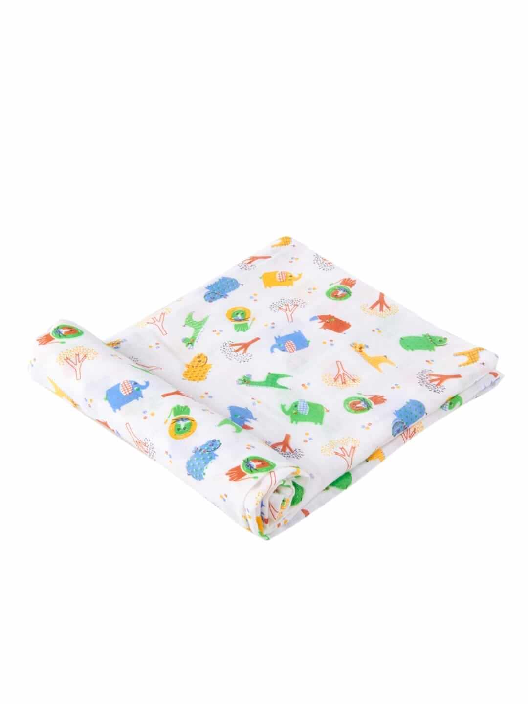 Muslin Swaddle Blankets 100% Organic for newborn Baby Multipurpose Infant Swaddle 112x112cm