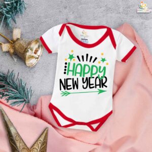 Babywish New Year Romper Clothes for Babies, My First New Year Bodysuits, Happy New Year Aero Printed Newborn Outfit, Cute Holiday Onesies for Boys & Girls