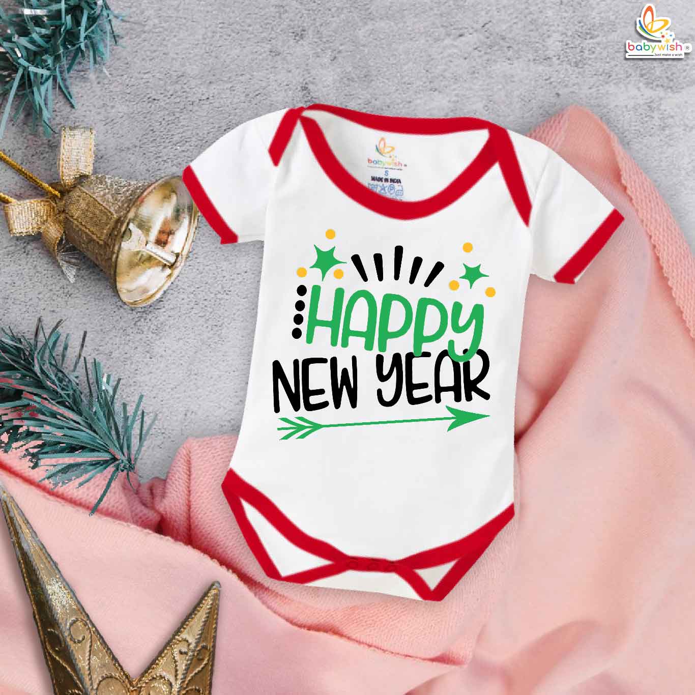 Babywish New Year Romper Clothes My First New Year Bodysuits Happy New Year Aero Printed