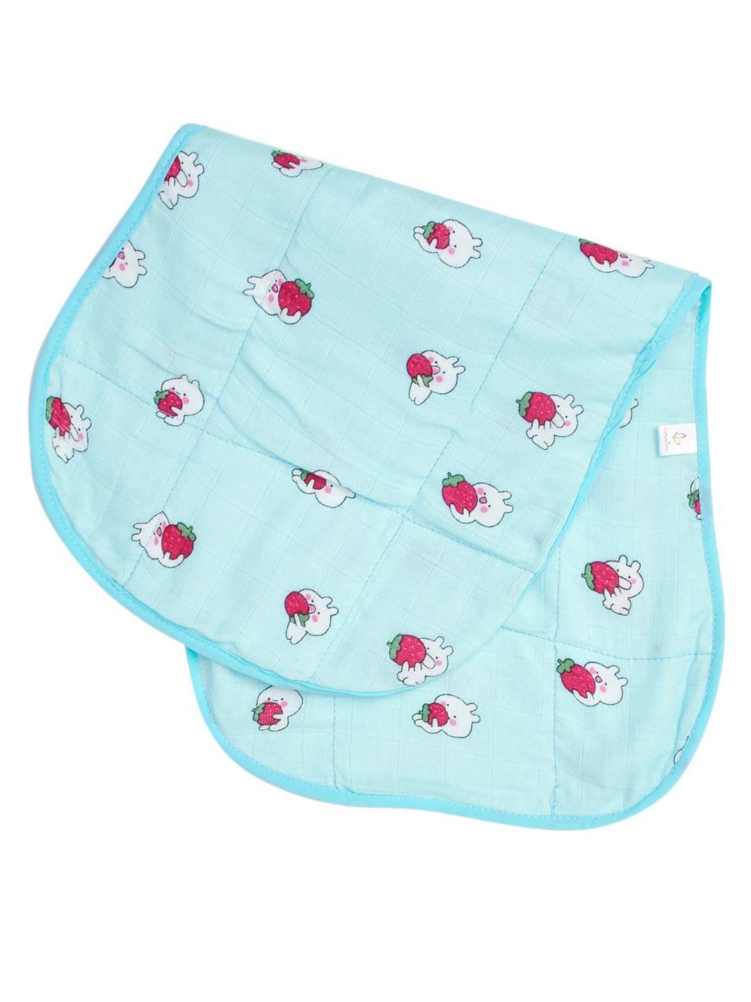 Baby Muslin Burp Cloth for Newborns, Soft Cotton Feeding Cloth with Cute Strawberry Print, Gentle Baby Burp Rag, Newborn Baby Essential Babywish