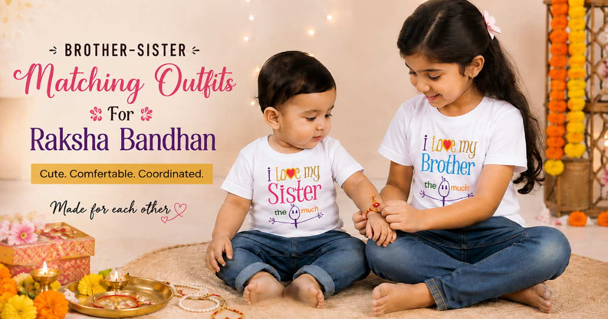 Beautiful Brother-Sister Matching Outfits for Raksha Bandhan: Cute Indian Sibling Outfit Ideas