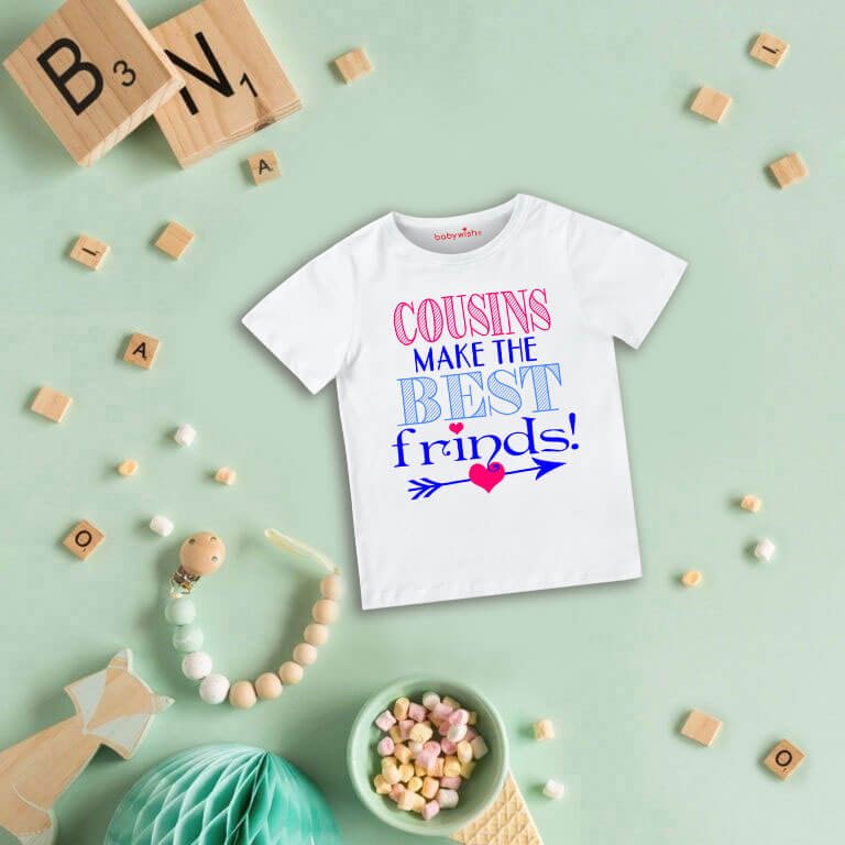 Cousins Make the Best Friends T-Shirt | Cute Cousin Matching Outfits for Kids | Family Bond Baby T-Shirts | Cousin Love Tee | Babywish
