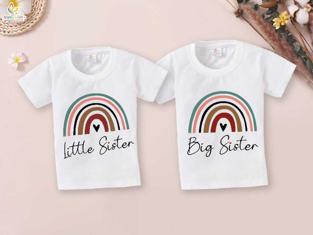 Rakshabandhan Special Combo White T-Shirts Sets for Brother and Sister Combo Pack of 2