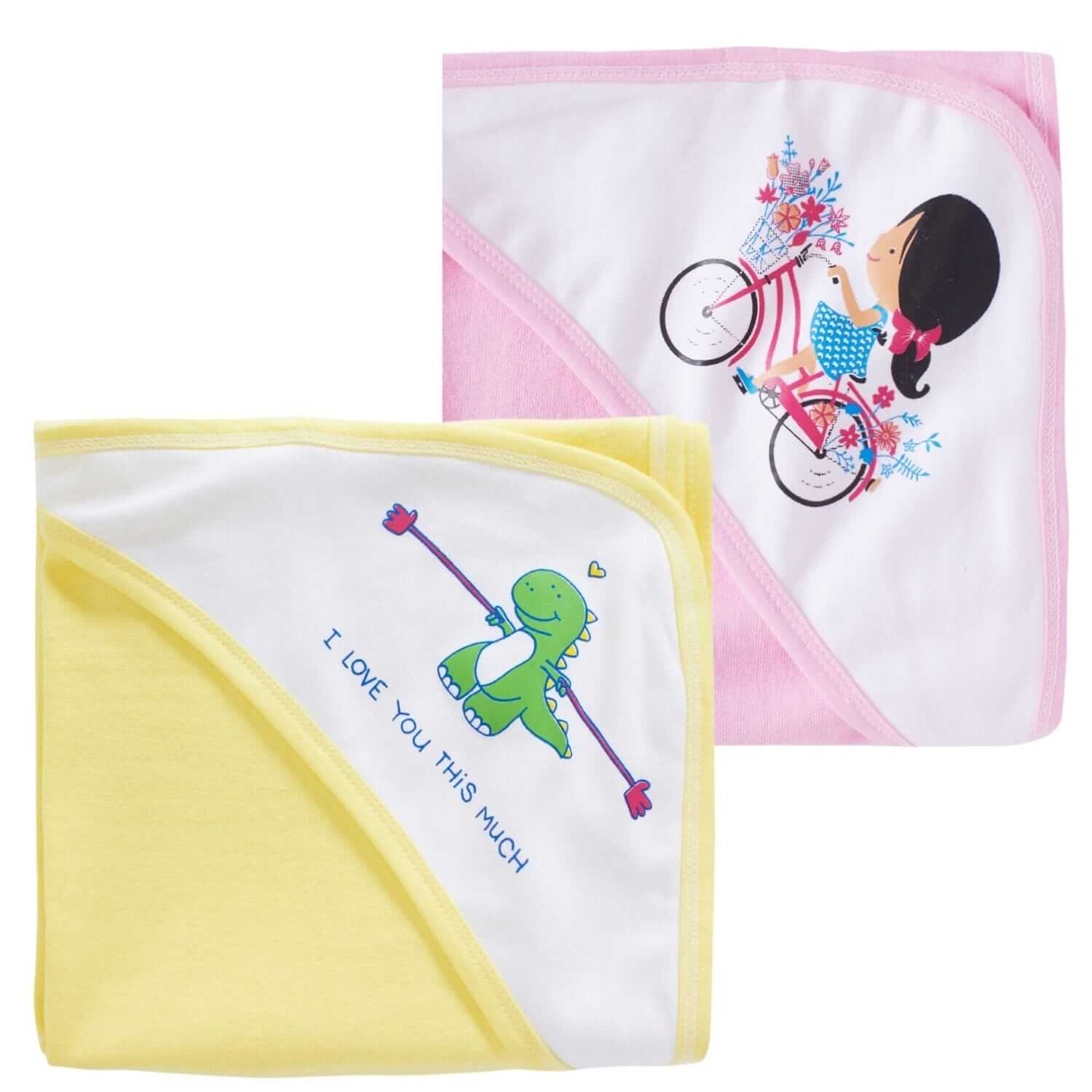 Baby Hooded Towels for Newborn – Combo Multicolor Bath Towels for Boys & Girls, Soft Absorbent Infant & Kids Hooded Towels, Cozy Baby Bath Wraps