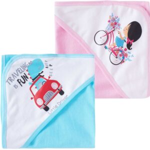 Baby Hooded Towels for Newborn – Combo Multicolor Bath Towels for Boys & Girls, Soft and Absorbent Infant & Kids Hooded Towels, Cozy Baby Bath Wraps