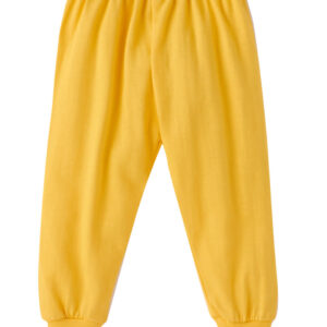 Bright Yellow Cotton Baby Pants with Elastic Waist – Babywish