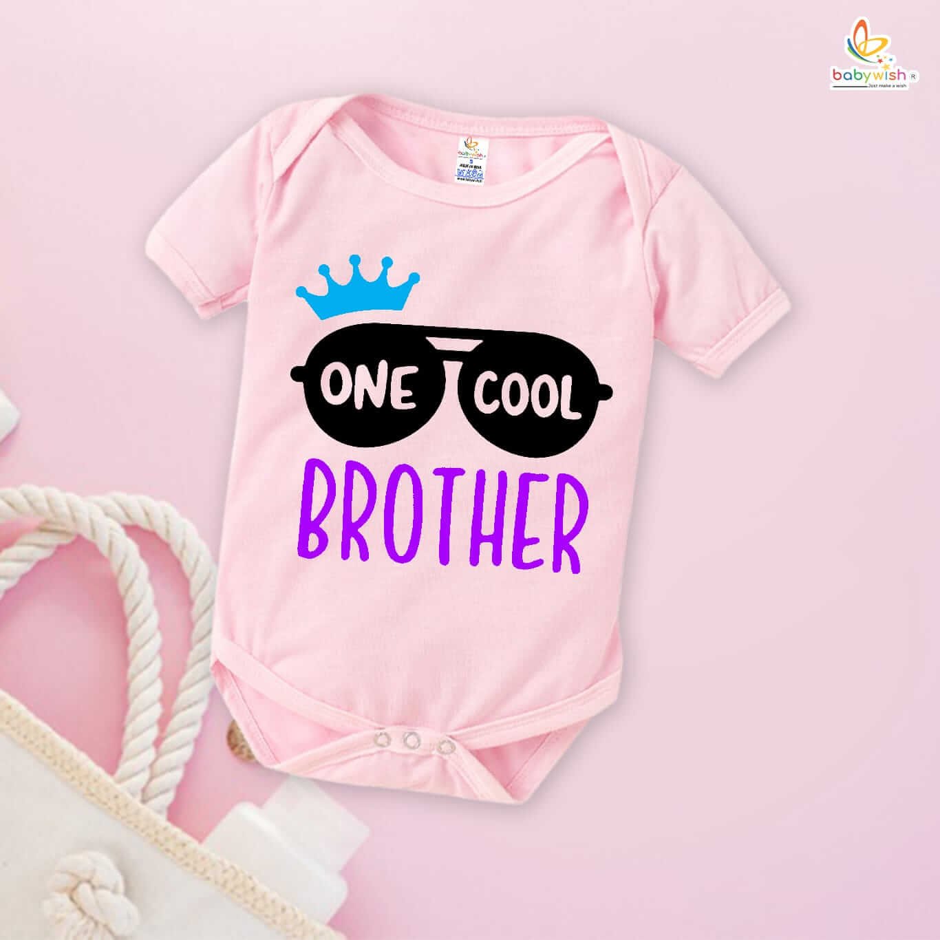 Adorable Rakshabandhan Romper for Kids, Brother Sister Matching Outfit, Soft Cotton Half Sleeve Onesie, Cute Rakhi Gift Dress for Boys and Girls Babywish