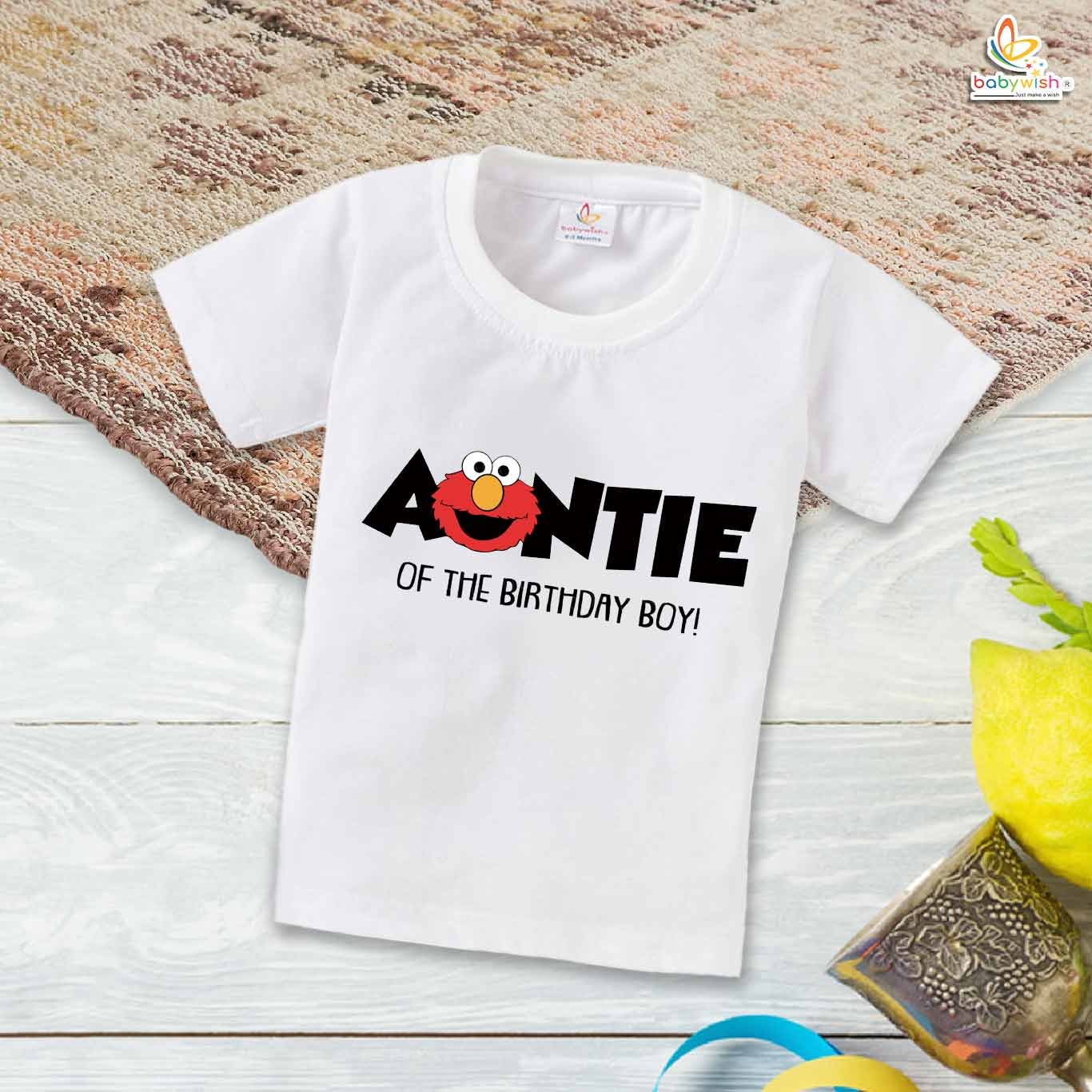 Auntie of the Birthday Boy T-Shirt – Cute Birthday Shirt for Aunt | Matching Family Birthday Party Outfit for Women by Babywish