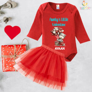 Valentine baby romper tutu skirt