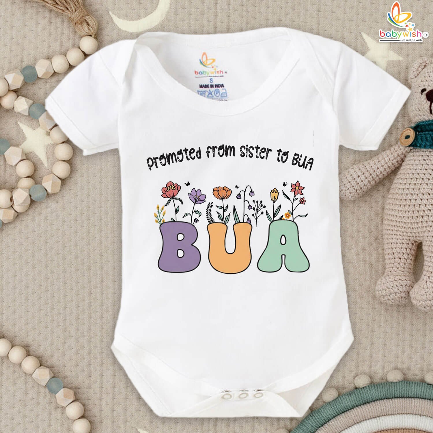 Adorable Baby Arrival Romper for Newborn | Soft Cotton Baby Arrival Bodysuit – Cute Bua Reveal Onesie | Newborn Essential Gift Set – Babywish