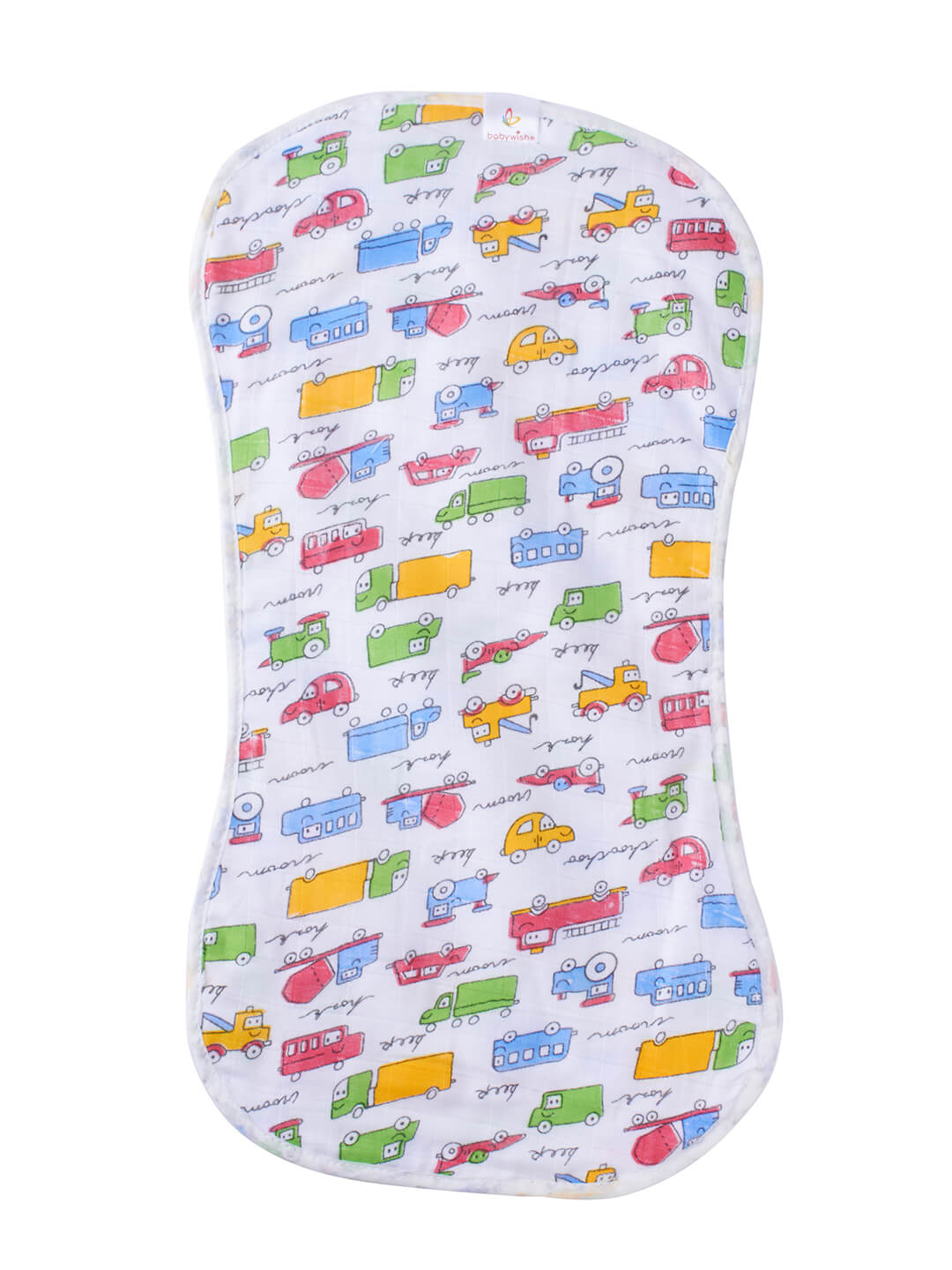 Baby Burp Cloth Multicolor Vehicle Print | Babywish