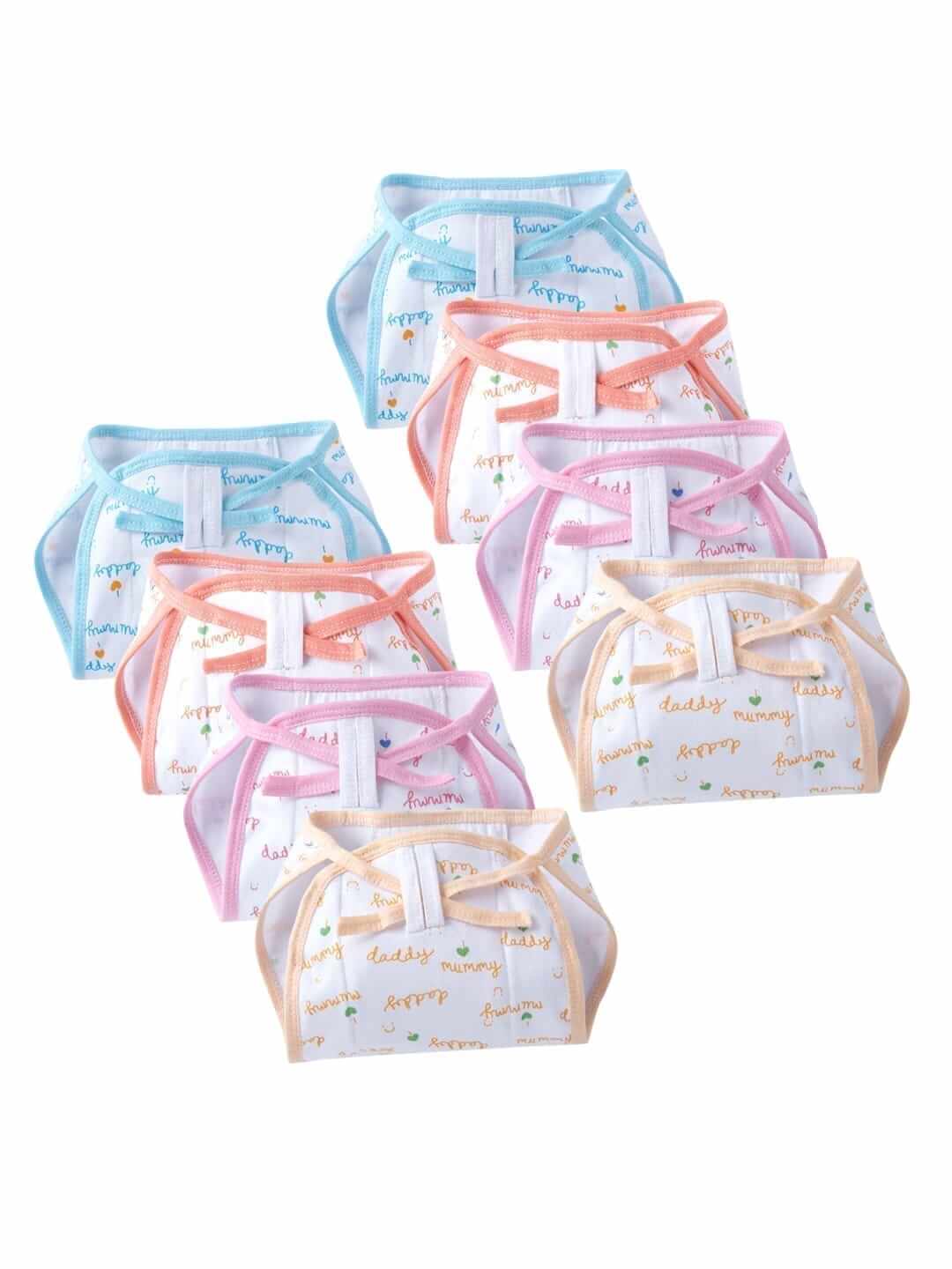 Padded Langot for Baby | Love Mom Dad Printed Nappies Soft Cotton Cloth Diapers for Babies, Reusable & Washable Nappies, Leak-Proof Comfortable Baby Underwear | Babywish