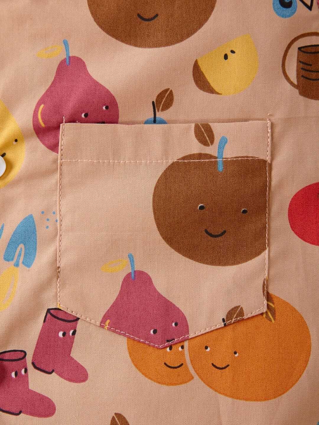 Cute Fruits Print Cotton Night Suit for Boys and Girls | Full Sleeve Kids Nightwear | Nightwear For Kids | Cotton Night Suit for Kids | Night Suits for Boys and Girls | Babywish - Image 4