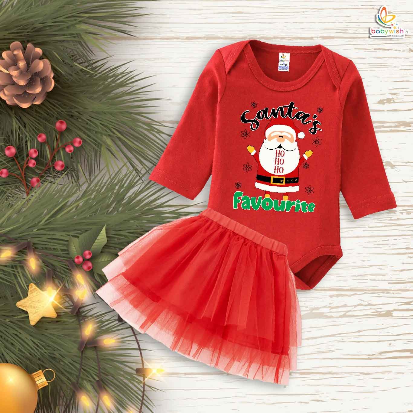 Newborn girls tutu skirt Full Sleeve romper Christmas print onesies bodysuits for baby 0 to 12 months